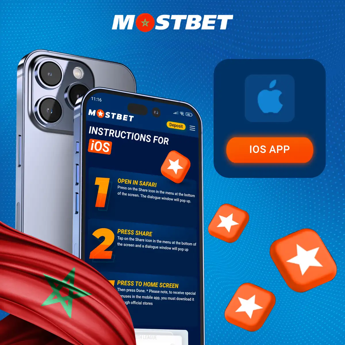 كيفية تنزيل وتثبيت تطبيق Mostbet للجوال على نظام iOS